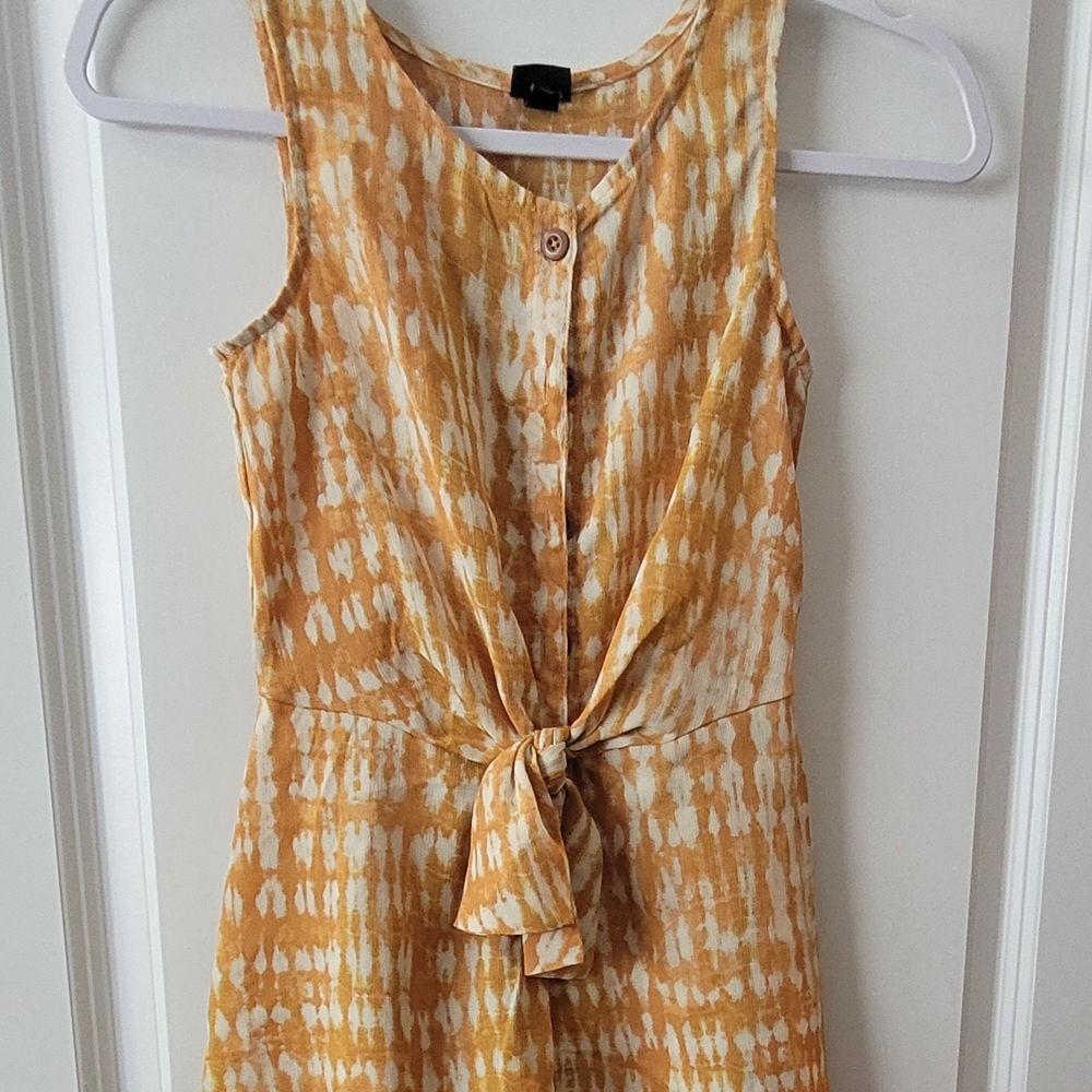Art Class Yellow Tie Front Midi Sundress
